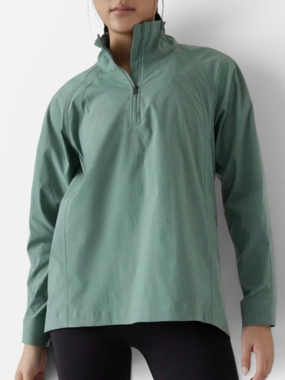 Athleta Advantage Poplin Jacket Teal Green